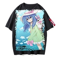 Inspired by Date A Live Yoshino Polyester / Cotton Blend Cosplay Costume T-shirt Harajuku Graphic Kawaii Pattern T-shirt For Men