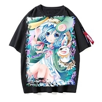 Inspired by Date A Live Yoshino Polyester / Cotton Blend Cosplay Costume T-shirt Harajuku Graphic Kawaii Pattern T-shirt For Men