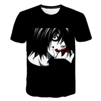 Inspired by Death Note Cosplay 100% Polyester Anime Cartoon Harajuku Graphic Kawaii 3D T-shirt For Men