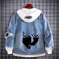 Inspired by Death Note L.Lawliet Poly / Cotton Anime Cartoon Harajuku Graphic Kawaii Anime Hoodie For Men