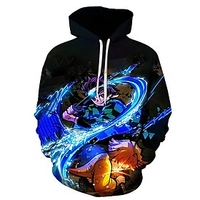 Inspired by Demon Slayer Agatsuma Zenitsu Kamado Tanjirou Cosplay Costume Hoodie Polyester / Cotton Blend 3D Printing Harajuku Graphic Hoodie For Women