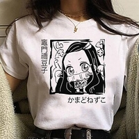 Inspired by Demon Slayer Cartoon Manga Kamado Nezuko Print Polyester / Cotton Blend T-shirt Harajuku Graphic Kawaii For Men