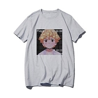 Inspired by Demon Slayer Cosplay Polyester / Cotton Blend Anime Cartoon Harajuku Graphic Kawaii Print T-shirt For Men