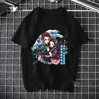 Inspired by Demon Slayer Cosplay Polyester / Cotton Blend Cosplay Costume T-shirt Harajuku Graphic Kawaii Print T-shirt For Men