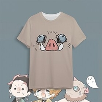 Inspired by Demon Slayer Hashibira Inosuke 100% Polyester T-shirt Cartoon Harajuku Graphic Kawaii Anime T-shirt For Men