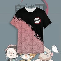 Inspired by Demon Slayer Kamado Nezuko 100% Polyester T-shirt Cartoon Harajuku Graphic Kawaii Anime T-shirt For Men