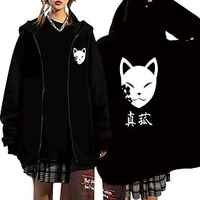 Inspired by Demon Slayer Kamado Tanjirou 100% Polyester Anime Cartoon Harajuku Graphic Kawaii Print Hoodie For Men