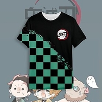 Inspired by Demon Slayer Kamado Tanjirou 100% Polyester T-shirt Cartoon Harajuku Graphic Kawaii Anime T-shirt For Men