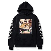 Inspired by Demon Slayer: Kimetsu no Yaiba Agatsuma Zenitsu Hashibira Inosuke Kamado Tanjirou 100% Polyester Anime Cartoon Harajuku Graphic Kawaii Print Hoodie