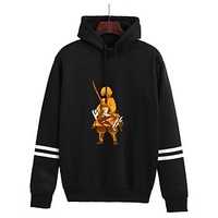 Inspired by Demon Slayer: Kimetsu no Yaiba Agatsuma Zenitsu Polyster Anime Cartoon Harajuku Graphic Kawaii Print Hoodie For Men