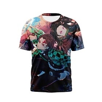 Inspired by Demon Slayer: Kimetsu no Yaiba Cosplay 100% Polyester Anime Cartoon 3D Harajuku Graphic Print T-shirt For Men