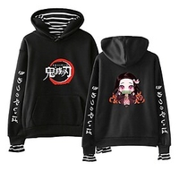 Inspired by Demon Slayer: Kimetsu no Yaiba Cosplay Costume Hoodie Kamado Nezuko Print 100% Polyester Hoodie Printing For Men
