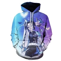 Inspired by Demon Slayer Kochou Shinobu Poly / Cotton Hoodie Anime Graphic Anime Hoodie For Men
