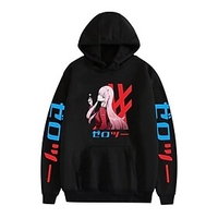 Inspired by Fate / Zero Cosplay 02 Zero Two Polyster Anime Cartoon Harajuku Graphic Kawaii Print Hoodie For Men