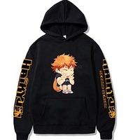 Inspired by Haikyuu Cosplay Hinata Shoyo Polyster Anime Cartoon Harajuku Graphic Kawaii Print Hoodie For Men