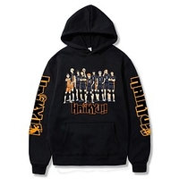 Inspired by Haikyuu Cosplay Hinata Shoyo Polyster Anime Cartoon Harajuku Graphic Kawaii Print Hoodie For Men