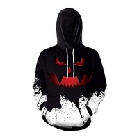 Inspired by Halloween Cosplay 100% Polyester Anime Cartoon 3D Harajuku Graphic Print Hoodie For Men