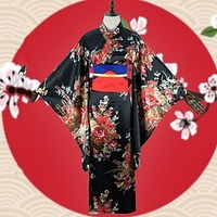 Inspired by Hell Girl Enma Ai Anime Cosplay Costumes Japanese Cosplay Suits Bow Kimono Coat Sash / Ribbon For Women