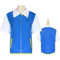 Inspired by Pokémon Ash Ketchum Anime Cosplay Costumes Japanese School Uniforms Top For Men