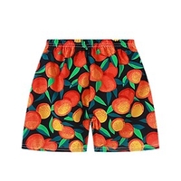 Kids Boys One Piece Beach Shorts Swimsuit Print Swimwear Fruit Orange Active Swimming Bathing Suits 3-10 Years / Summer