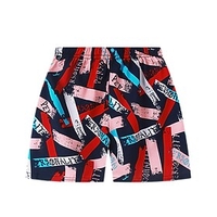 Kids Boys One Piece Beach Shorts Swimsuit Print Swimwear Print Royal Blue Active Swimming Bathing Suits 3-10 Years / Summer