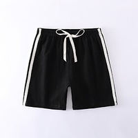 Kids Boys Pants Black Dark Gray Beige Print Basic Summer 3-12 Years / Cotton
