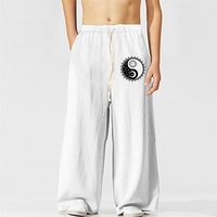 Kids Boys Pants Green White Blue Drawstring Graphic Patterned 3D Print Spring Summer 3-10 Years Street / Active / Streetwear