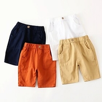 Kids Boys Shorts White Khaki Red Solid Colored Active Spring Summer 2-6 Years Casual / Basic / Cotton