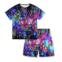 Kids Boys T-shirt Shorts Clothing Set Short Sleeve 2 Pieces Rainbow Print Graphic Street Sports Vacation Fashion Comfort Cool Daily 3-13 Years / Spring / Summ
