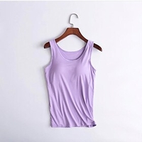 lulu the same modal modal vest with chest pads,  one-piece bottoming shirt with cups,  women