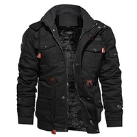 mens winter coats with hood warm thicken jacket fleece lined casual jacket men hiking jacket parka jacket warm jackets for men black