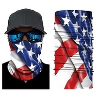Skull National Flag Headwear Balaclava Neck Gaiter Neck Tube Sunscreen Breathable Quick Dry Dust Proof Bike / Cycling Spandex Polyester for Adults