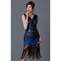 The Great Gatsby Charleston Roaring 20s 1920s Roaring Twenties Cocktail Dress Vintage Dress Flapper Dress Halloween Costumes Prom Dresses Summer Women