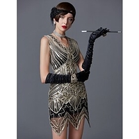 The Great Gatsby Charleston Roaring 20s 1920s Roaring Twenties Cocktail Dress Vintage Dress Flapper Dress Halloween Costumes Prom Dresses Women