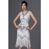 The Great Gatsby Charleston Roaring 20s 1920s Sparkle Shine Prom Dress Cocktail Dress Flapper Dress Party Costume Masquerade Cocktail Dress Women