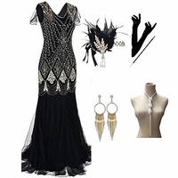 The Great Gatsby Roaring 20s 1920s Cocktail Dress Vintage Dress Flapper Dress Outfits Masquerade Prom Dress Adults