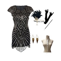 The Great Gatsby Roaring 20s 1920s Cocktail Dress Vintage Dress Flapper Dress Outfits Masquerade Prom Dress Women