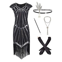 The Great Gatsby Roaring 20s 1920s Cocktail Dress Vintage Dress Flapper Dress Outfits Masquerade Prom Dress Women