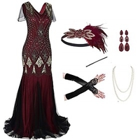 The Great Gatsby Roaring 20s 1920s Cocktail Dress Vintage Dress Flapper Dress Outfits Masquerade Prom Dress Women