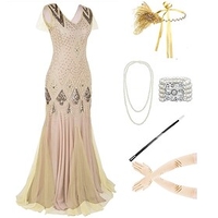 The Great Gatsby Roaring 20s 1920s Cocktail Dress Vintage Dress Flapper Dress Outfits Masquerade Prom Dress Women