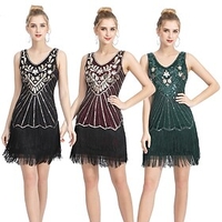 The Great Gatsby Roaring 20s 1920s Cocktail Dress Vintage Dress Flapper Dress Prom Dress Halloween Costumes Prom Dresses Women