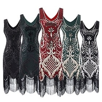 The Great Gatsby Roaring 20s 1920s The Great Gatsby Cocktail Dress Vintage Dress Flapper Dress Party Costume Masquerade Prom Dress Summer Women