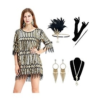 The Great Gatsby Roaring 20s 1920s Vintage Vacation Dress Flapper Dress Outfits Masquerade Halloween Costumes Women