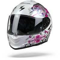 Scorpion EXO-1400 Air Toa White Pink Full Face Helmet