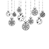 Christmas Crystal Ball Hanging Decor Stamps