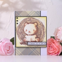 Inloveartshop Cute Bear Seated in Ground Stamps