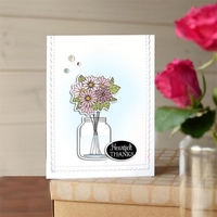 Inloveartshop Wishing Bottle And Flower Series Dies with Stamps Set