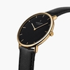Native - Black Dial - Gold 32mm Black Vegan Leather Watch Strap