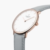 Native - White Dial - Rose Gold 40mm Dove Grey Vegan Leather Watch Strap