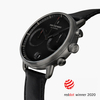 Pioneer - Black Dial - Gun Metal 42mm Black Vegan Leather Watch Strap